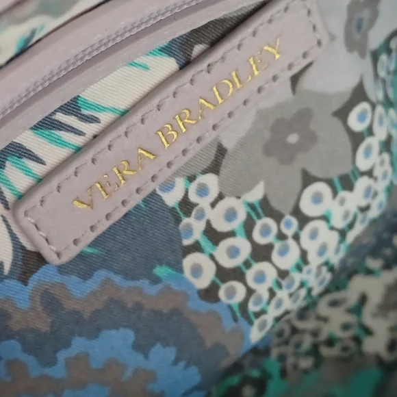 Vera Bradley Gray Quilted Top-Handle Satchel - Picture 9 of 15